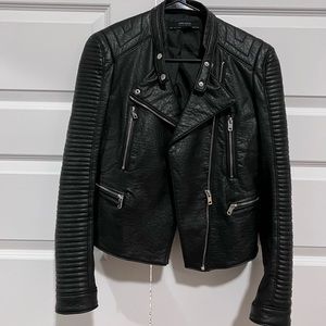 Zara moto-style faux leather jacket